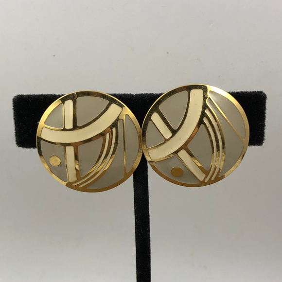 Vintage Edgar Berebi Enameled Earrings - Picture 4 of 4